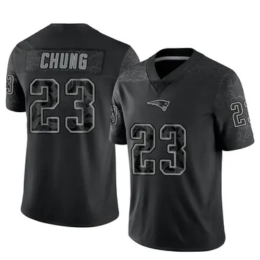 Men's Nike New England Patriots Patrick Chung Reflective Jersey - Black Limited