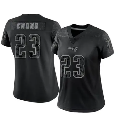 Women's Nike New England Patriots Patrick Chung Reflective Jersey - Black Limited