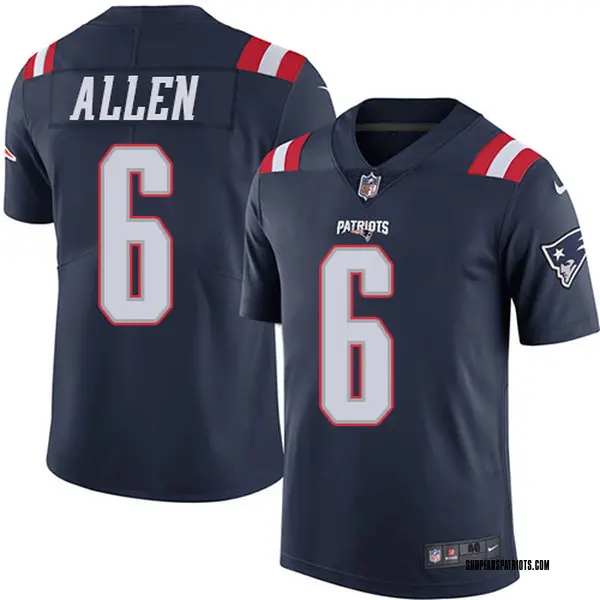 Youth Nike New England Patriots Ryan Allen Color Rush Jersey - Navy Blue Limited
